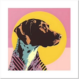 70s German Shepherd Vibes: Pastel Pup Parade Posters and Art